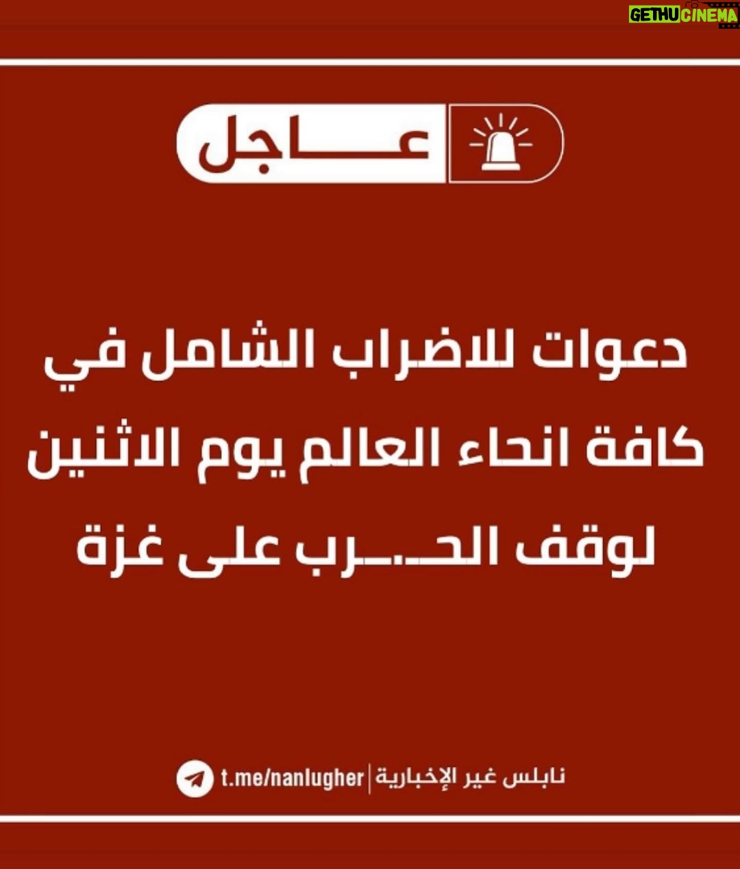 Nesreen Tafesh Instagram - لا تركن للمذلة .. لا تساوم .. لما جابولنا كذبة كورونا قعدونا ببيوتنا اجباري عننا شهور بسبب فيروس اخترعوه ، اهلنا بغزة عم ينبادو و كلنا رح نسأل امام رب العالمين يوم آلدين شو قدمنالهم ، اكيد مكملين بالمقاطعة الأبدية لمنتجات الشياطين ، و غدا إضراب عام عالمي نصرة لإخوتنا في غزة و جرائم الإبادة التي ترتكبها منظمة إسرائيل الصهيونية الارهابية في حقهم ، خلونا مرة وحدة نجتمع على قلب و صوت واحد الي عندو شي بدو يشتريه او يعملوا يشتريه او يعملو اليوم .. لا تساوم على إنسانيتك الحياة وقفة عز و كرامة ✊🏻🇵🇸 هذا الإضراب لمن يستطيع بالطبع 🕊️