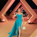 Nesreen Tafesh Instagram - About last night ✨ Thank u @stregiscairo and @iramjewelry_ for this amazing and magical night 🌹 Dress by : @nourfathallah Make up by : @nour.kadi.makeupartist Hair style by : @anas.kwefaty.hairdresser Jewelry by @iramjewelry_ Cairo, Egypt