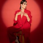 Nesreen Tafesh Instagram - dramatic valentine’s mode ♥️ Shot by : @samehelsebaay Make up : @makeup_ahmedshawky Hair style : @maherderke Outfit : @eslam_saad_designer