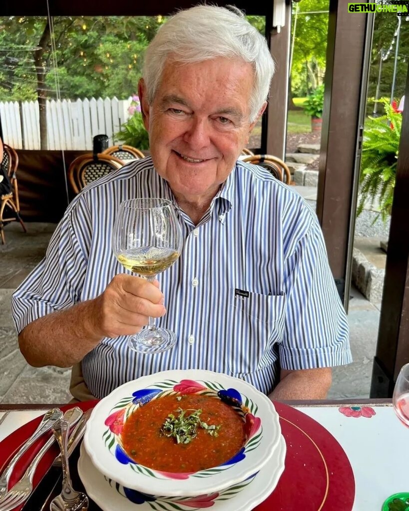 Newt Gingrich Instagram - @callygingrich Beautiful evening with Newt at L'Auberge Chez Francois 🇺🇸🇫🇷