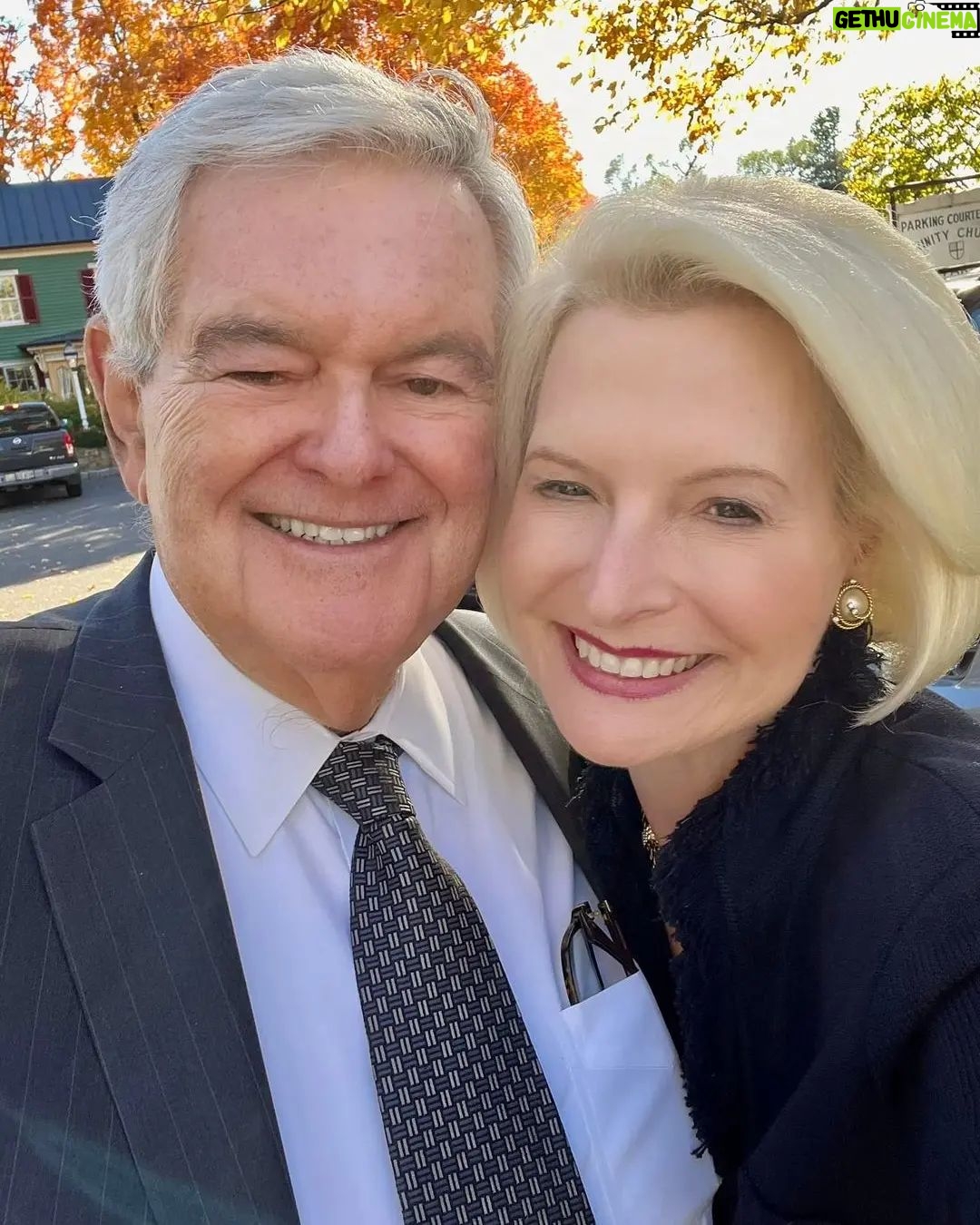 Newt Gingrich Instagram - @callygingrich Beautiful Sunday with Newt in Washington, Virginia!☀️🍁 The Inn at Little Washington
