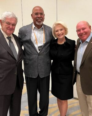 Newt Gingrich Instagram - @callygingrich Great to recently be with the America First Policy Institute in Palm Beach. 🇺🇸