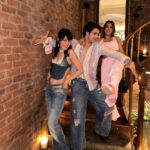 Nia Sharma Instagram - Just living the ‘Britney Spears in the 90’s vibe’ … With the bell bottom squad @amir_shoeb @krishnmaitomar (Perfect Strangers😅)