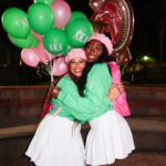 Nia Sioux Instagram - the yard just got a whole lot prettier💕💚 #alphakappaalpha #alphagamma UCLA