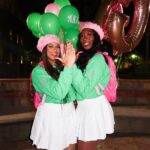 Nia Sioux Instagram - the yard just got a whole lot prettier💕💚 #alphakappaalpha #alphagamma UCLA