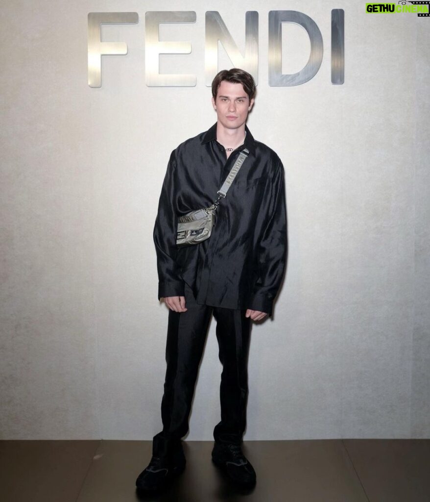 Nicholas Galitzine Instagram - What an honor to be with @fendi for their #fendibaguette collection @mrkimjones @silviaventurinifendi