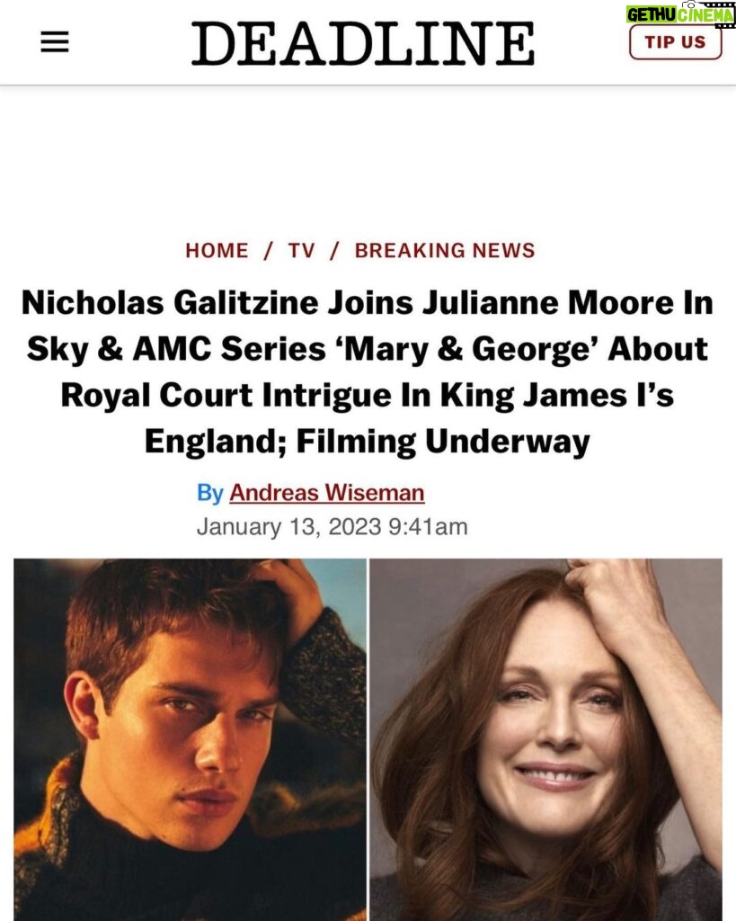 Nicholas Galitzine Instagram - So some of you are little detectives, but yes I will be joining @juliannemoore in @oliver_hermanus ‘ Mary and George. Can’t wait to bring George to life in this incredible story.