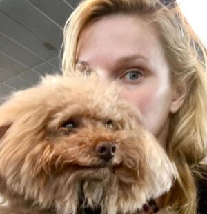 Nicholle Tom Instagram - I’m my mommy’s new mask! She says I’m just as good as any #N95 except for my fur going up her nose when she breathes… #NOTCDCapproved #day54 #365daysofchesty @chestychew
