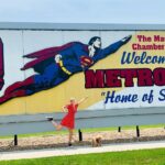Nicholle Tom Instagram - Look! Up in the air! It’s a bird! It’s a plane! It’s Superman! (And Supergirl... and her Superdog too) 😉 #Metropolis #Superman #SuperGirl