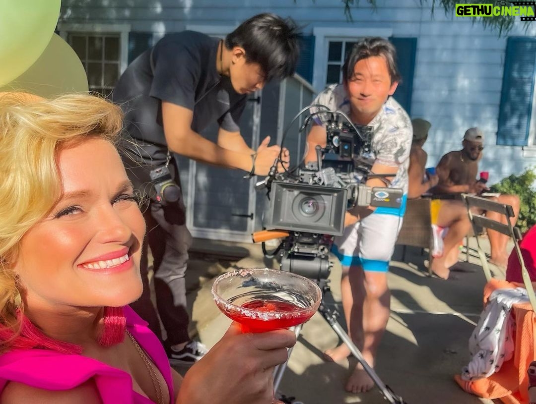 Nicholle Tom - 705 Likes - Killer time working with all these whimsical feline’s & fella’s. An absolute pleasure! Can’t wait to see the magical, manic, madness, manifest on the big screen! #CultClassic #WhatTheCatSawStaysWhatTheCatSaw #Margaritas #RasberryPuree #PoolsideMargs #ThatsAWrap #AileenWurnos #SerialKillerParty #AlliterationLover