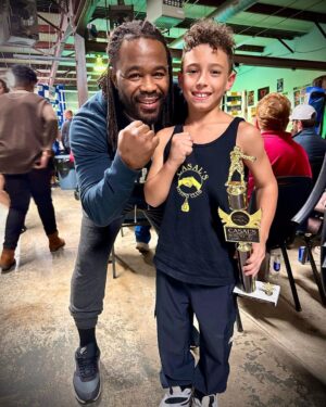 Nick Groff Instagram - What an incredible day for our boy Gian! WON fight of the night and big win for his boxing match! Thanks @sugarashadevans for coming out to support! Watch the knock-down video! 🔥 #boxing #win #boxer @casalsboxingclub @tessagroff_