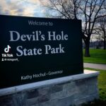 Nick Groff Instagram - Hiking the #haunted Devil’s Hole! @tessagroff_ #devilshole #devil #ghost
