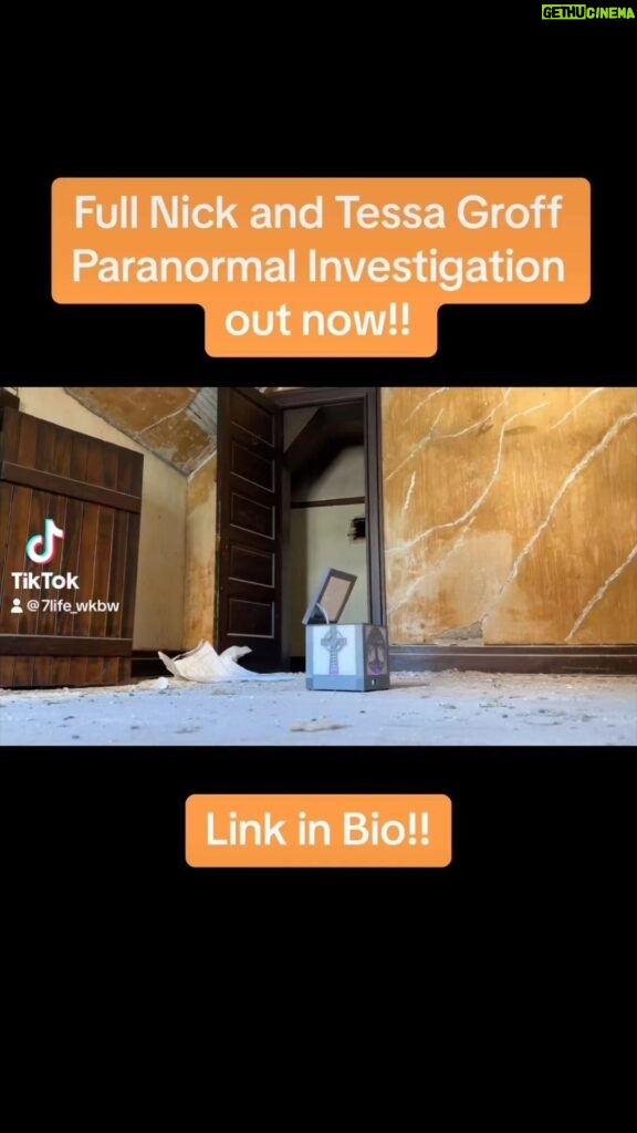 Nick Groff Instagram - Full Nick and Tessa Groff Paranormal Investigation with 7life out now!! #paranormalinvestigation #haunted