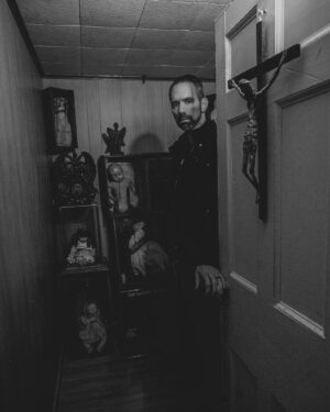 Nick Groff Instagram - Would you investigate Alone in complete darkness in here? Extremely haunted! Something pulled my arm in this room filled with negative objects!