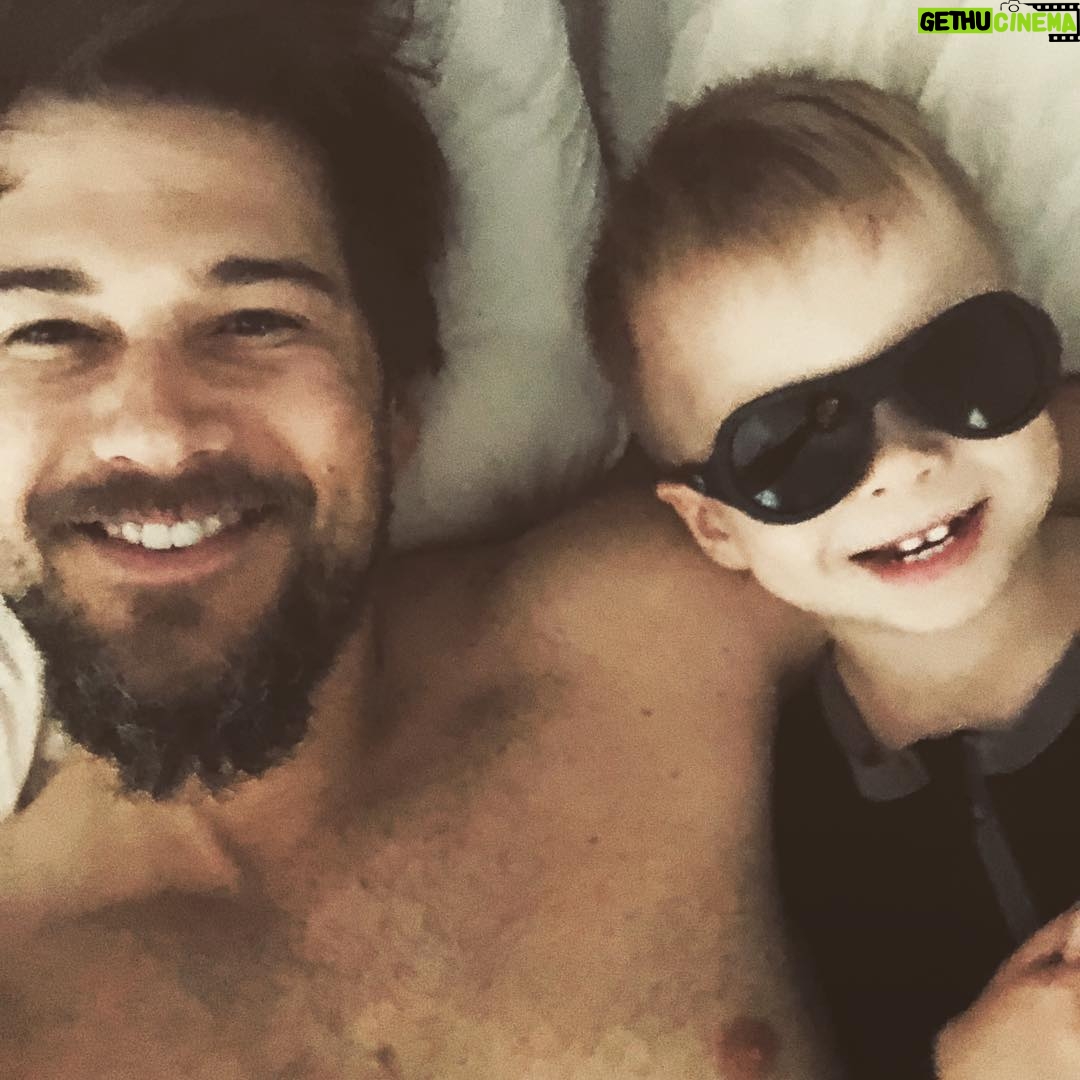 Nick Zano - 22.3K Likes - This showed up in my bed at 6am today, not entirely sure where he found these glasses...
Here’s a little something for everyone...
I never met my father, I’ve only seen one picture of him, he’s alive and well (I assume)... I’ve had a grandfather and a step dad growing up but mostly it was my mom, grandmother and sisters so this whole father/son dynamic is new to me and I’m trying to figure it out in real time.
BUT out of not having a father there were kind men who came in and out of my life who shared lessons about things that were important to them... I picked up all these wonderful bits about life, love, regret, happiness and everything else they wish someone would have told them... I am grateful to those men who took the time to share life (fatherly)wisdom w me... I share this with you because I’m grown as hell now and if there’s a young person around you with out a father give them some kindness and guidance it may surprise you how far that goes with them... We got to take care of each other it’s the right thing to do✌️❤️... #happyfathersday