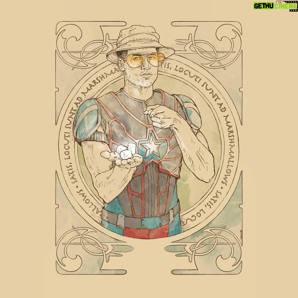 Nick Zano Instagram - Well done, the marshmallows & Hunter Thompson look were a nice touch. #fanart