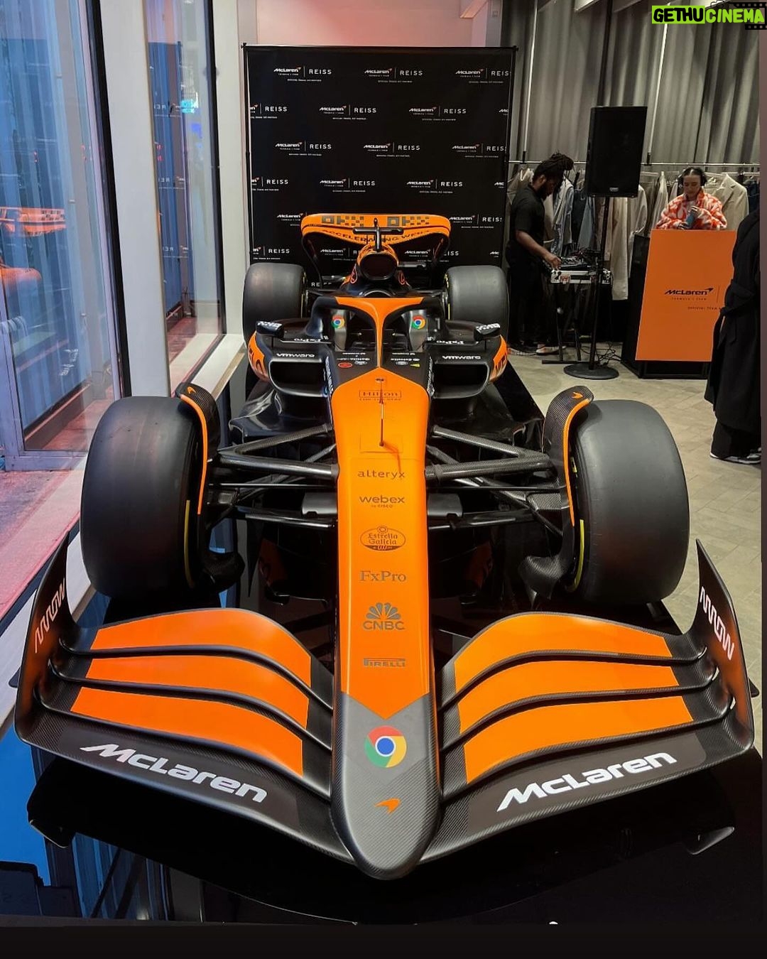 Nicki Shields Instagram - SWIPE to decide who wore it better? 😜 ➡️➡️ I’m sure there’s a joke about blowing your own trumpet in here somewhere but I’m too tired to work it out! 😂🎉 Both @landonorris and Lando S rocking the new @reiss @mclaren collection. With the news about @charlottetilbury joining @f1academy, I am loving the direction these new partnerships in motorsport are heading. Here come the girls Loved last night and catching up with all my motorsport buddies. You’re all awesome! #mclaren #reiss #motorsport #f1 #fe #f1academy #landonorris