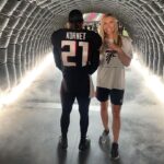Nicole Kornet Instagram - Coaches always play favorites. #21’s mine. Had a blast helping coordinate @nickelodeon’s Fantasy Football out on @paramountplus today! Mercedes-Benz Stadium