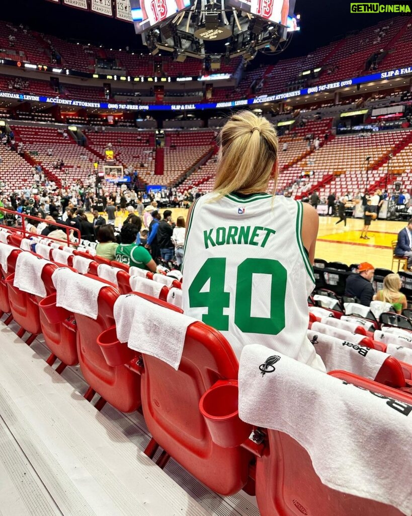 Nicole Kornet Instagram - I really want the Celtics to win tonight. Kaseya Center