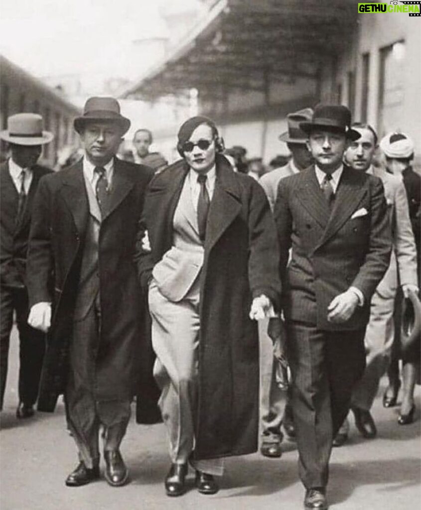 Nicole da Silva Instagram - Boss move • Wear the pants • Repost @historyphotographed Marlene Dietrich is detained at a train station in Paris in 1933 for violating the ban on women wearing trousers.