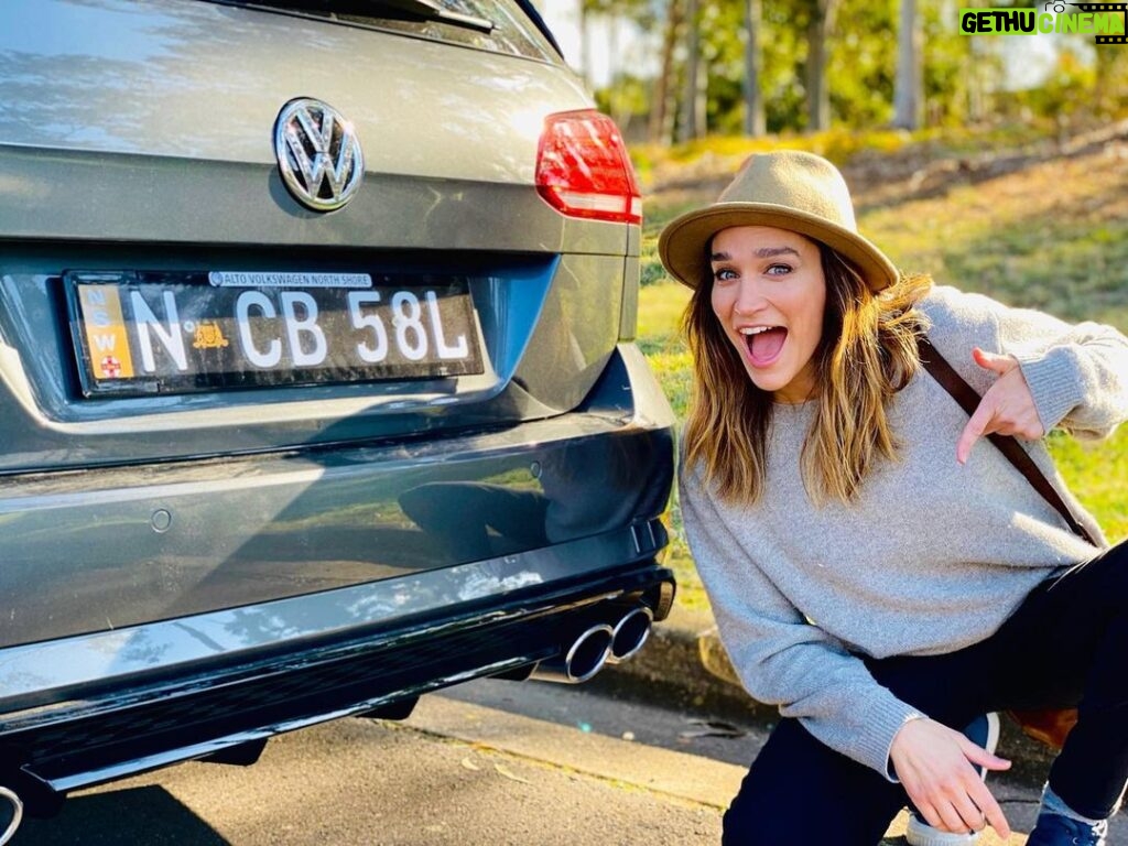Nicole da Silva Instagram - When you’re a tad excited about the fact you have 4 mufflers 🏎 Thanks for my race car @altovolkswagennorthshore ❤️#vwgolfr #vwperformance #performancecars #vwfamily 📸 @sasd_photography