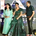 Nikita Sharma Instagram - A special night indeed. ♥️ Won the award for “Inspirational Icon of the Year” 2023 🏆✨ This moment was made so much more special by having my parents with me to celebrate it! 🥰 A huge thank you to you all for always believing in me. 🙏🏻 Gown by @amadicoutureofficial Makeup & Hair by @makeupbyemmarai #grateful #humbled #thankful #blessed Mumbai, Maharashtra