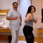 Nikita Sharma Instagram - HERE WE ARE!!! 😎✨ My biggest and most sporting video dance partner.. Pa ♥️♥️ Since this was on huge demand in the QnA I did in my broadcast channel, I must comply ☺️ #feelitreelit #fireball #trending #explore #feature #grow #dance #father #love