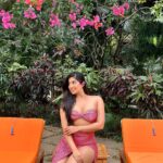 Nikita Sharma Instagram - I felt like I was plucked right out of the bougainvillea tree 🩷 How many of you guessed that the outfit is pink? ☺️ This stunning set is from @howwhenwearclothing ✨ #Ad
