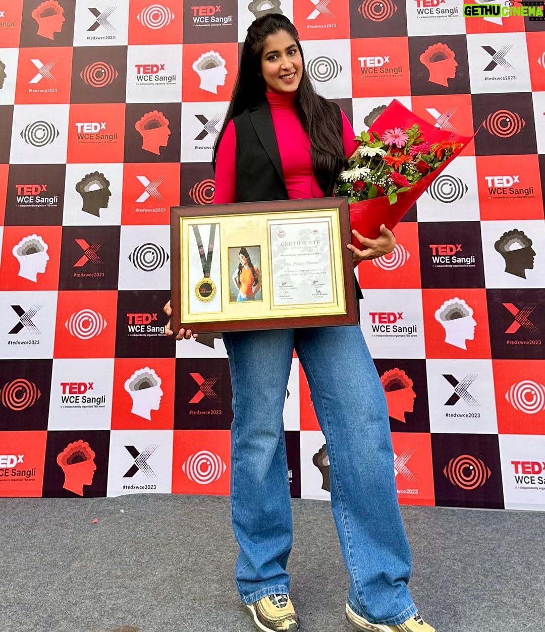 Nikita Sharma Instagram - Delivered my 7th TEDx talk “Connection within the Disconnected” at @tedx_wce_sangli ♥️ What a wonderful experience it was to speak to some lovely people about how we regain control of our lives and create our natural dopamine level by finding our own high. Thank you for having me, it’s been a pleasure. ✨