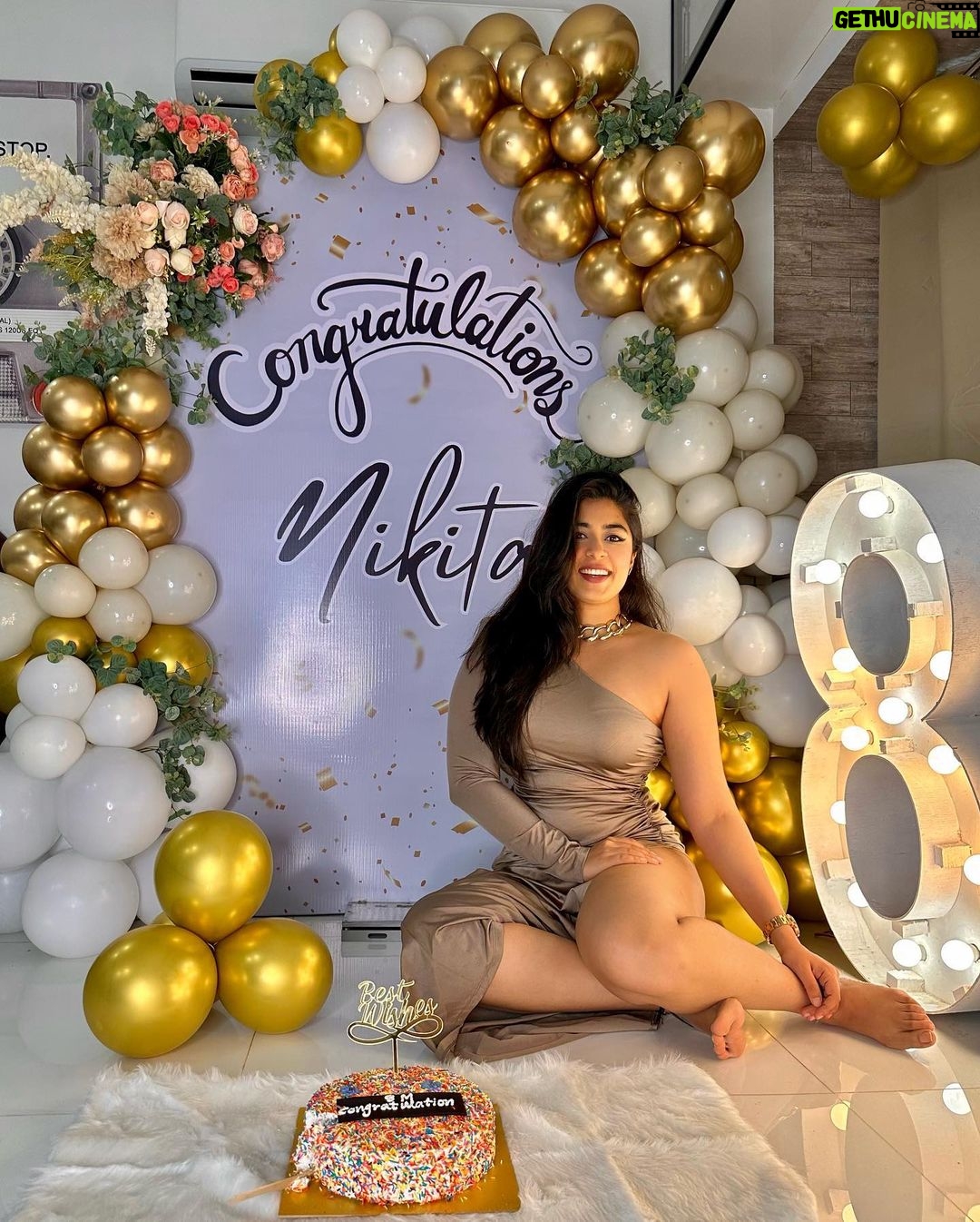 Nikita Sharma - 129.6K Likes - ✨✨♥️8 MILLION of us! ♥️✨✨
Every single one of you, has made me what I am today. I just want to say that I feel so many emotions and yet don’t know what to say. That’s how overwhelmed I feel with the love you all constantly give me. 🥹
I have been putting myself out here in front of you all for years now and it’s such a blessing to see that so many of you want to join our big big family and be a part of my journey. 🙏🏻
I am truly truly grateful. As I always always say, please keep the love coming. ♥️♥️♥️♥️
Beautiful decor done by @hatsoffmediaent ✨
Cake sent by my parents 🥹♥️