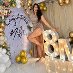 Nikita Sharma Instagram - ✨✨♥️8 MILLION of us! ♥️✨✨ Every single one of you, has made me what I am today. I just want to say that I feel so many emotions and yet don’t know what to say. That’s how overwhelmed I feel with the love you all constantly give me. 🥹 I have been putting myself out here in front of you all for years now and it’s such a blessing to see that so many of you want to join our big big family and be a part of my journey. 🙏🏻 I am truly truly grateful. As I always always say, please keep the love coming. ♥️♥️♥️♥️ Beautiful decor done by @hatsoffmediaent ✨ Cake sent by my parents 🥹♥️ Mumbai, Maharashtra
