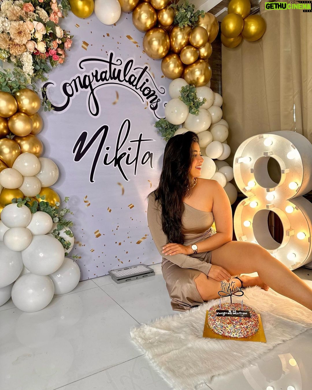 Nikita Sharma - 129.6K Likes - ✨✨♥️8 MILLION of us! ♥️✨✨
Every single one of you, has made me what I am today. I just want to say that I feel so many emotions and yet don’t know what to say. That’s how overwhelmed I feel with the love you all constantly give me. 🥹
I have been putting myself out here in front of you all for years now and it’s such a blessing to see that so many of you want to join our big big family and be a part of my journey. 🙏🏻
I am truly truly grateful. As I always always say, please keep the love coming. ♥️♥️♥️♥️
Beautiful decor done by @hatsoffmediaent ✨
Cake sent by my parents 🥹♥️