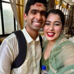 Nikita Sharma Instagram - One of the most beautiful days ever!! ♥️♥️♥️♥️ My best friend’s wedding was more tears of joy than anything else. I did not expect to be this emotional! 🥹 My dear Rohith and Aruna, you both are a match made in heaven and I truly see how happy you make one another. I wish your love only continue us to grow and you continue to make each other laugh and beam with joy. ☺️✨ God bless you both! ✨🥰 My lehenga is by @the_adhya_designer Chennai, India