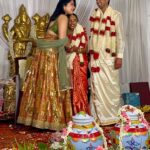 Nikita Sharma Instagram - One of the most beautiful days ever!! ♥️♥️♥️♥️ My best friend’s wedding was more tears of joy than anything else. I did not expect to be this emotional! 🥹 My dear Rohith and Aruna, you both are a match made in heaven and I truly see how happy you make one another. I wish your love only continue us to grow and you continue to make each other laugh and beam with joy. ☺️✨ God bless you both! ✨🥰 My lehenga is by @the_adhya_designer Chennai, India
