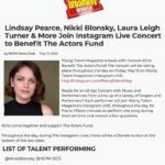 Nikki Blonsky Instagram - Excited to be part of such an amazing event again! Tune into @risingtalentmag live show on Friday, May 15th to catch some of Broadway’s amazing talent! I’ll be live at 9:15pm EST! You won’t want to miss it!