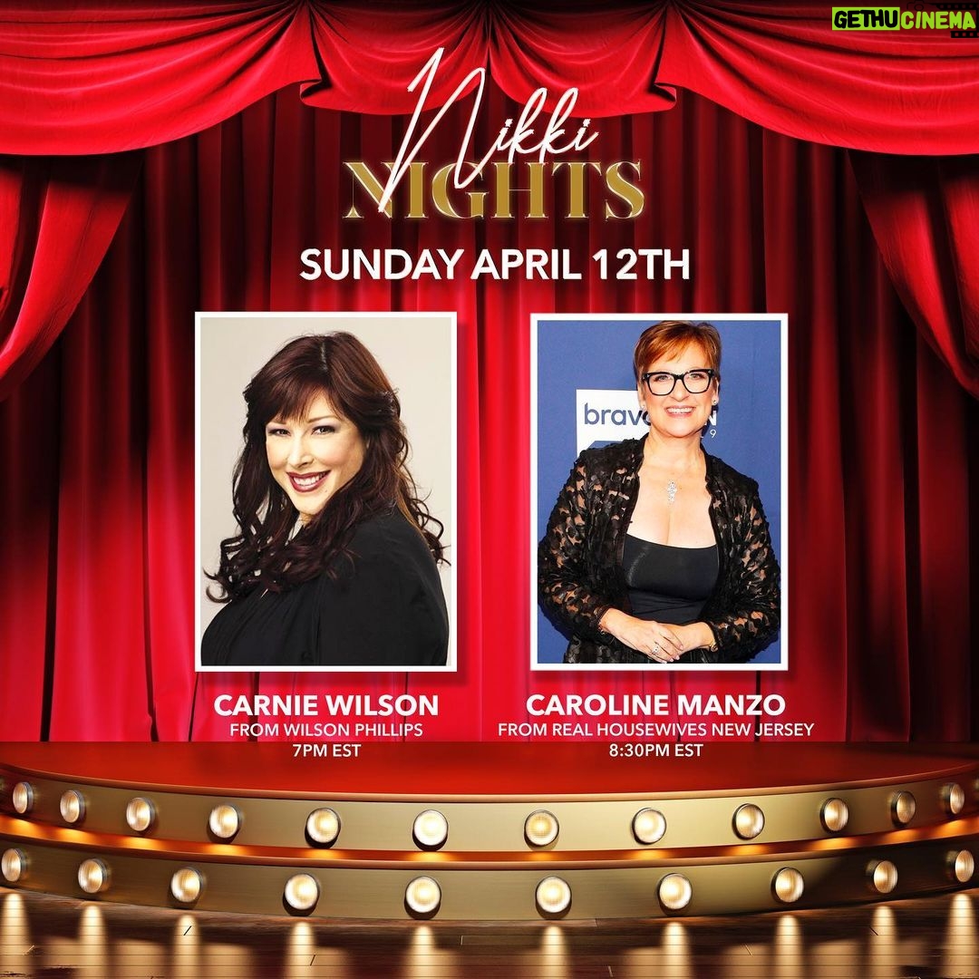 Nikki Blonsky Instagram - TOMORROW ON #NIKKINIGHTS @carnie68 at 7PM and @carolinemanzo at 8:30PM !!! It’s gonna be off the wall !!! I can’t wait !!!