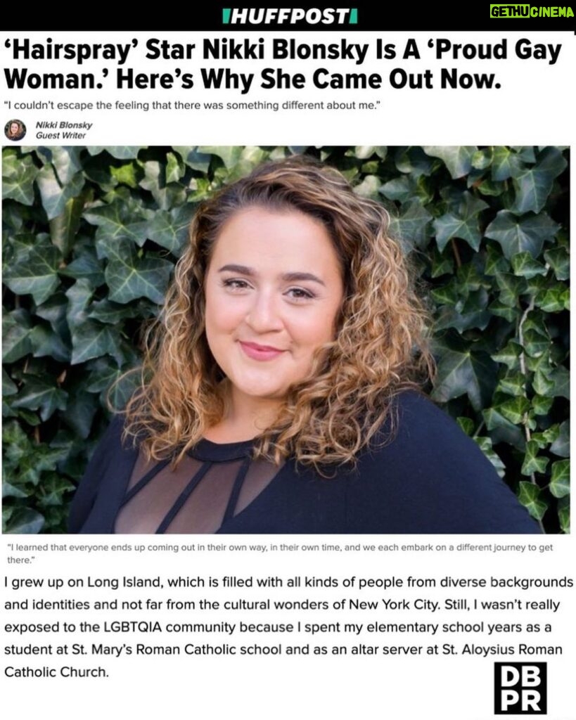 Nikki Blonsky Instagram - Thank you @huffpost for giving me this platform to share my journey and experience as a gay woman with the world. I hope my words can inspire you to live your truth whatever it may be and know you will always have support and love from myself and the community!