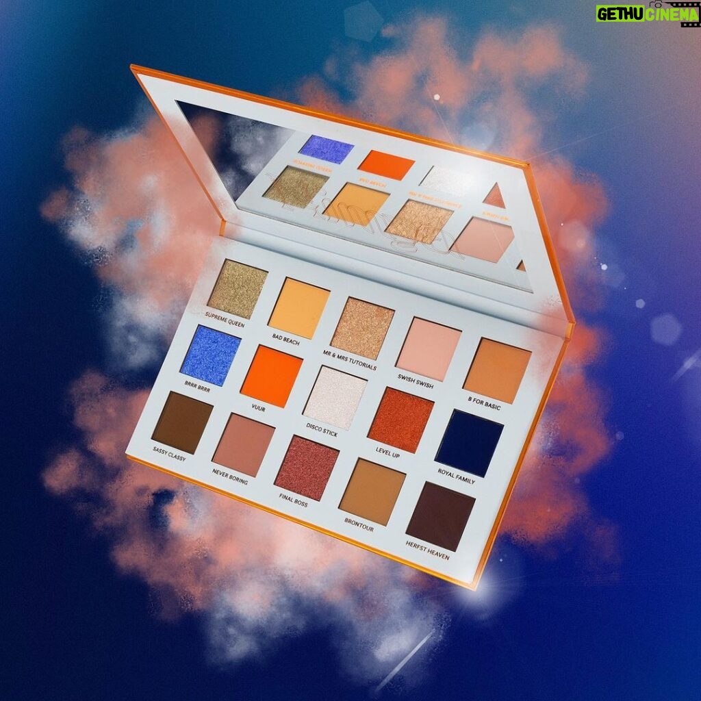 Nikkie de Jager Instagram - LAUNCHING TOMORROW 7PM CET 🧡💙 I can’t believe you’ll finally get to experience my first palette with my OWN BRAND 🥹 I’m nervous, excited and about to sh*t my pants, but I KNOW you’re gonna love this formula… thank you for making this dream come true ✨ I LOVE YOU!