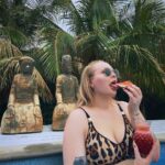 Nikkie de Jager Instagram - when you wanna take one of those classic insta baddie pool shots and you take it too far 😅🍉✨