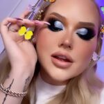 Nikkie de Jager Instagram - 🦋💙✨ la la living for this look 😍 used Black-Owned makeup products ONLY ✨ watch the video on YouTube (all proceeds will be donated!) LINK IN BIO! - @juviasplace I Am Magic Foundation @uomabeauty Baby Hair + Brow-Fro @acebeaute Vintage Dawn + Oceanic Eyeshadow Palettes @makeupaddictioncosmetics Holy Glow Vol. 1 @colouredraine Empathy Lipstick @beautybakeriemakeup Snickerdoodle Lip Whip - inspiration @the_brooksbrother 🦋