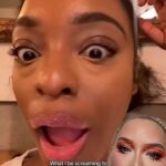 Nikkie de Jager Instagram - glitter lips that DON’T move 🤩 wow!
