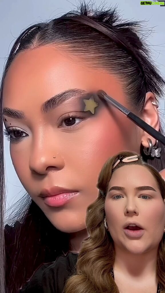 Nikkie de Jager Instagram - using stickers as makeup stencils?! 🤐⭐️