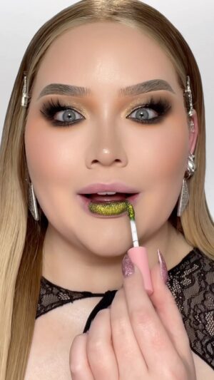 Nikkie de Jager Instagram - truly the most magical lipstick I’ve EVER TRIED 😱💚✨ @chaoticcosmetics