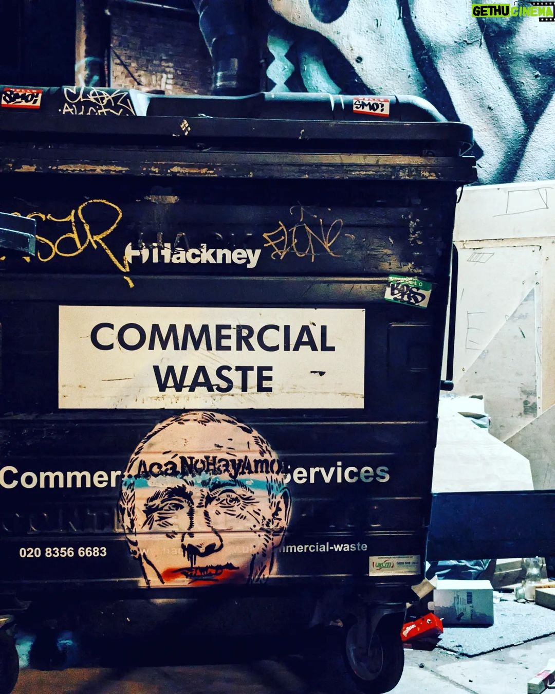 Nima Akbarpour Instagram - Commercial Waste #graffiti #London #Hackney #Putin Shorditch London