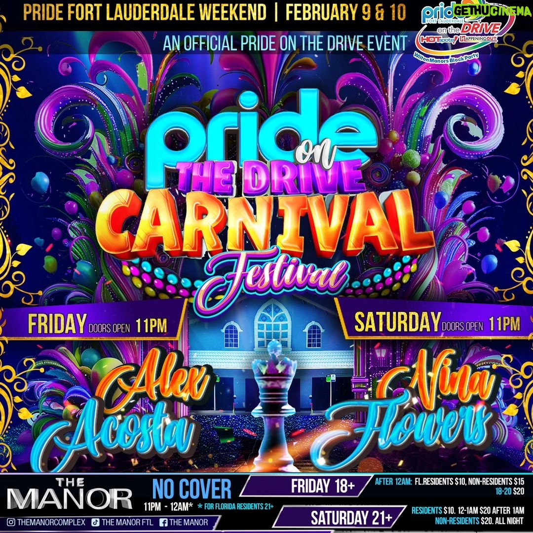 Nina Flowers Instagram - Pride on the Drive Ft Lauderdale around the corner 😎 #themanorcomplex #AlexAcosta #ninaflowers #djninaflowers #prideonthedrive #ftlauderdalepride #pride2024 #carnivalfestival