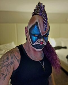 Nina Flowers Instagram - Kiki The Circuit Clown is ready for little @mike.vargas and the children of Houston. Happy Birthday Mike!! See you kids on the dancefloor 😎 #dnvrmx #dnvrmxpresents #BauhausHouston #ninaflowers #djninaflowers #halloween2023 Bauhaus Houston