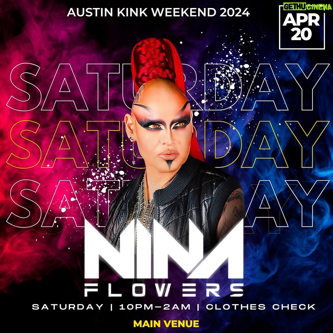 Nina Flowers Instagram - We are proud to announce Nina Flowers, as the DJ of our main party Saturday Night! ! The theme of the event will be โTwisted Gear, An Apocalyptical Affairโ! Our decoration will be end of the world, zombies, mad max. We highly recommend dressing appropriately ๐ฅ Party Details: ๐ Location: Secret Warehouse ๐ Time: 10:00pm - 2:00am ๐๏ธ Date: April 20th, 2024 Austin Kink Weekend Event Details: ๐๏ธ April 18th-21st, 2024 ๐ Austin, Texas ๐๏ธ Early Bird Passes: $95 All classes and contests will have an ASL interpreter. #AKW2024 #AustinKinkWeekend #GayAustin #TexasLeather #TexasPup #TexasHandler #ninaflowers