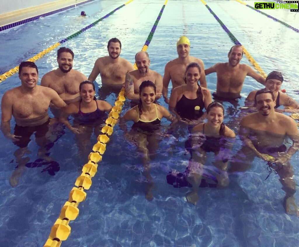 Nina Morena Instagram - Da alegria de voltar a contar ladrilhos!! Valeu, amigos aquáticos! 🤘🏼👊🏼 @wanderleysantos 💛 Aquasport Academia - Vila Madalena