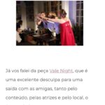 Nina Morena Instagram - A @silviareis.blog entrevistou nossa atriz e diretora @diana.herzog para o seu blog. Onde falaram sobre a vida, maternidade, similaridades entre o texto e a realidade. Foi uma troca ótima! Colocamos um pouco da conversa aqui, para ler na íntegra clica no link no perfil da nossa página. Lembrando que essa semana é a penúltima, só mais 3 apresentações. 19, 25 e 26 às 20:00hs no @samambaia.bar Reservas inbox ou pelo email teatrovalenight@gmail.com Só vem!