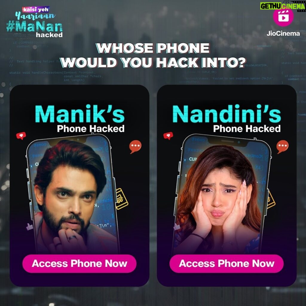 Niti Taylor Instagram - When it comes to #MaNan, we can’t pick a favourite! 😍 Experience their full kahaani through leaked chats of 2018, available only on the #JioCinema mobile app. #MaNanHacked #KaisiYehYaariaanOnJioCinema #KaisiYehYaariaan #KYY #NitiTaylor #ParthSamthaan #MaNan #KYYOnJioCinema @the_parthsamthaan @nititaylor @kishwersmerchantt @ashmitajaggy @mehulnisar @saumyabhandari @keylightinsta